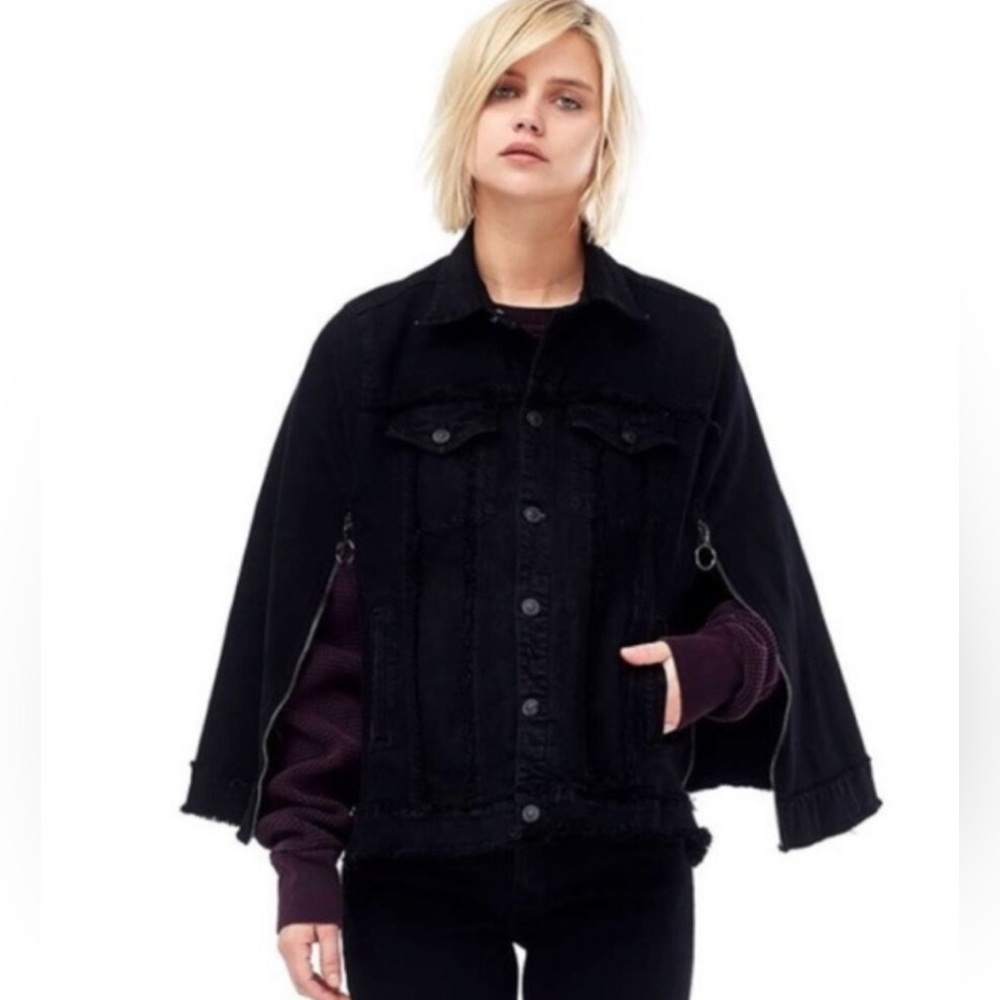 Hudson jeans denim cape jacket with tags